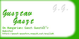 gusztav gaszt business card